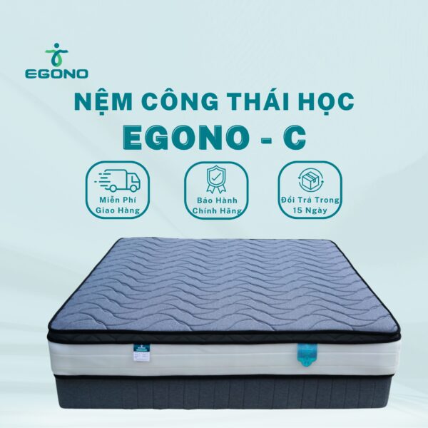 Nệm công thái học EGONO-C 3 viền 27cm