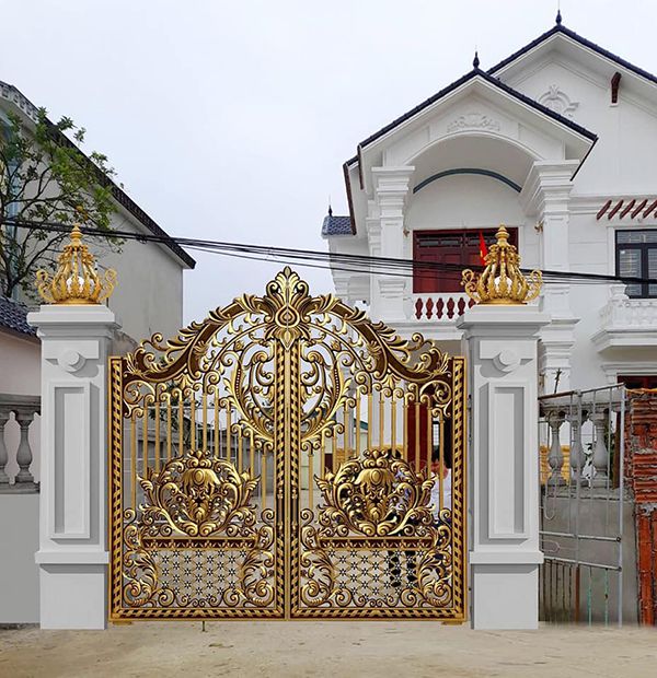Cổng nhôm đúc biệt thự