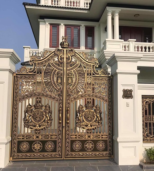 Cổng nhôm đúc 2 cánh