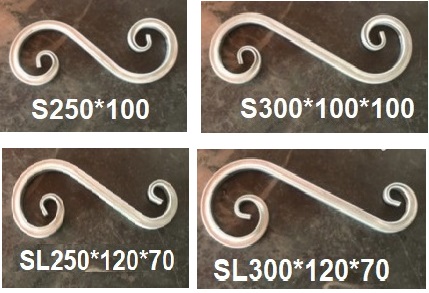 Phụ kiện sắt hộp nghệ thuật hình chữ S