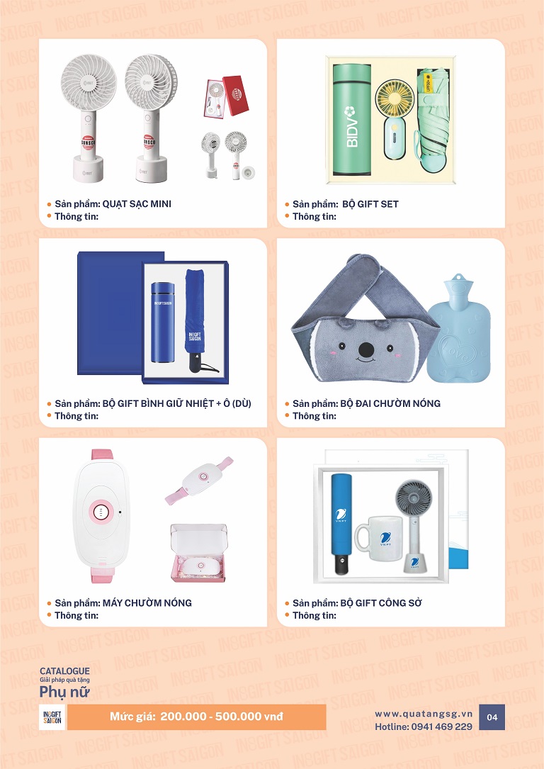 Quà tặng phụ nữ - INOGIFT Sài Gòn - Công Ty Cổ Phần Quà Tặng Sáng Tạo Sài Gòn