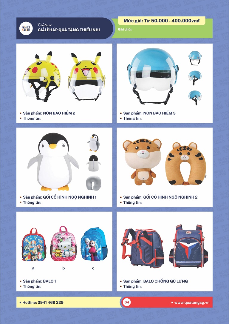 Quà tặng trẻ em - INOGIFT Sài Gòn - Công Ty Cổ Phần Quà Tặng Sáng Tạo Sài Gòn