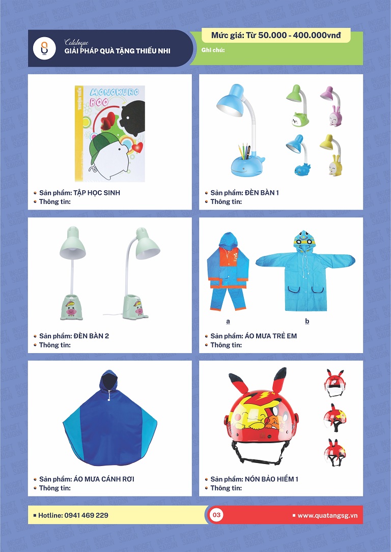 Quà tặng trẻ em - INOGIFT Sài Gòn - Công Ty Cổ Phần Quà Tặng Sáng Tạo Sài Gòn