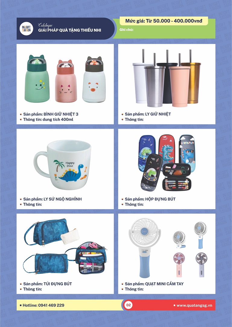 Quà tặng trẻ em - INOGIFT Sài Gòn - Công Ty Cổ Phần Quà Tặng Sáng Tạo Sài Gòn