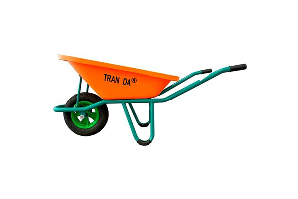 Xe rùa thùng nhựa cam, sườn sơn tĩnh điện
