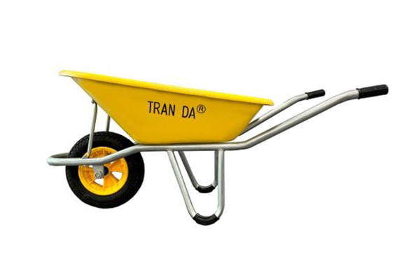 Xe rùa thùng nhựa vàng KE, sườn mạ kẽm