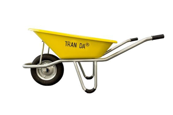 Xe rùa thùng nhựa vàng KE, sườn mạ kẽm