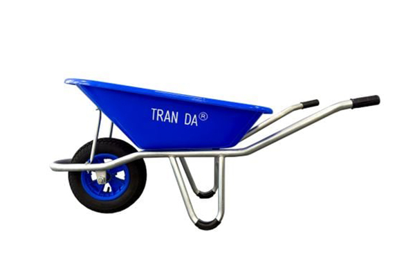 Xe rùa thùng nhựa xanh dương KE, sườn mạ kẽm