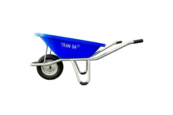 Xe rùa thùng nhựa xanh dương, sườn mạ kẽm