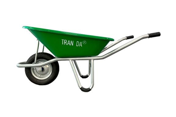 Xe rùa thùng nhựa xanh lá KE, sườn mạ kẽm