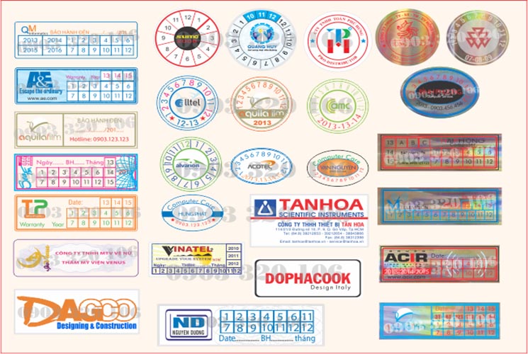 In tem bảo hành - In ấn CIS - Công Ty CP In Và Bao Bì CIS