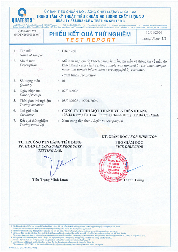 Chứng nhận kiểm định