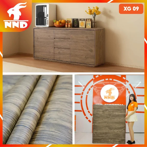 Decal vân gỗ hương xám mã XG-09 - Phim Cách Nhiệt NND Việt Nam - Công Ty TNHH NND Việt Nam