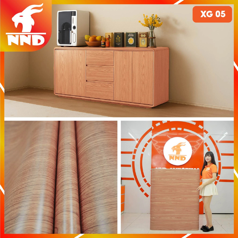 Decal vân gỗ màu đất đỏ mã XG-05 - Phim Cách Nhiệt NND Việt Nam - Công Ty TNHH NND Việt Nam