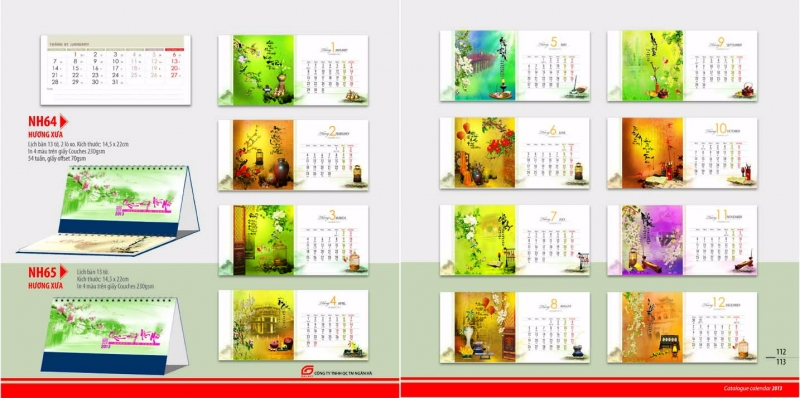 In lịch - Calendars