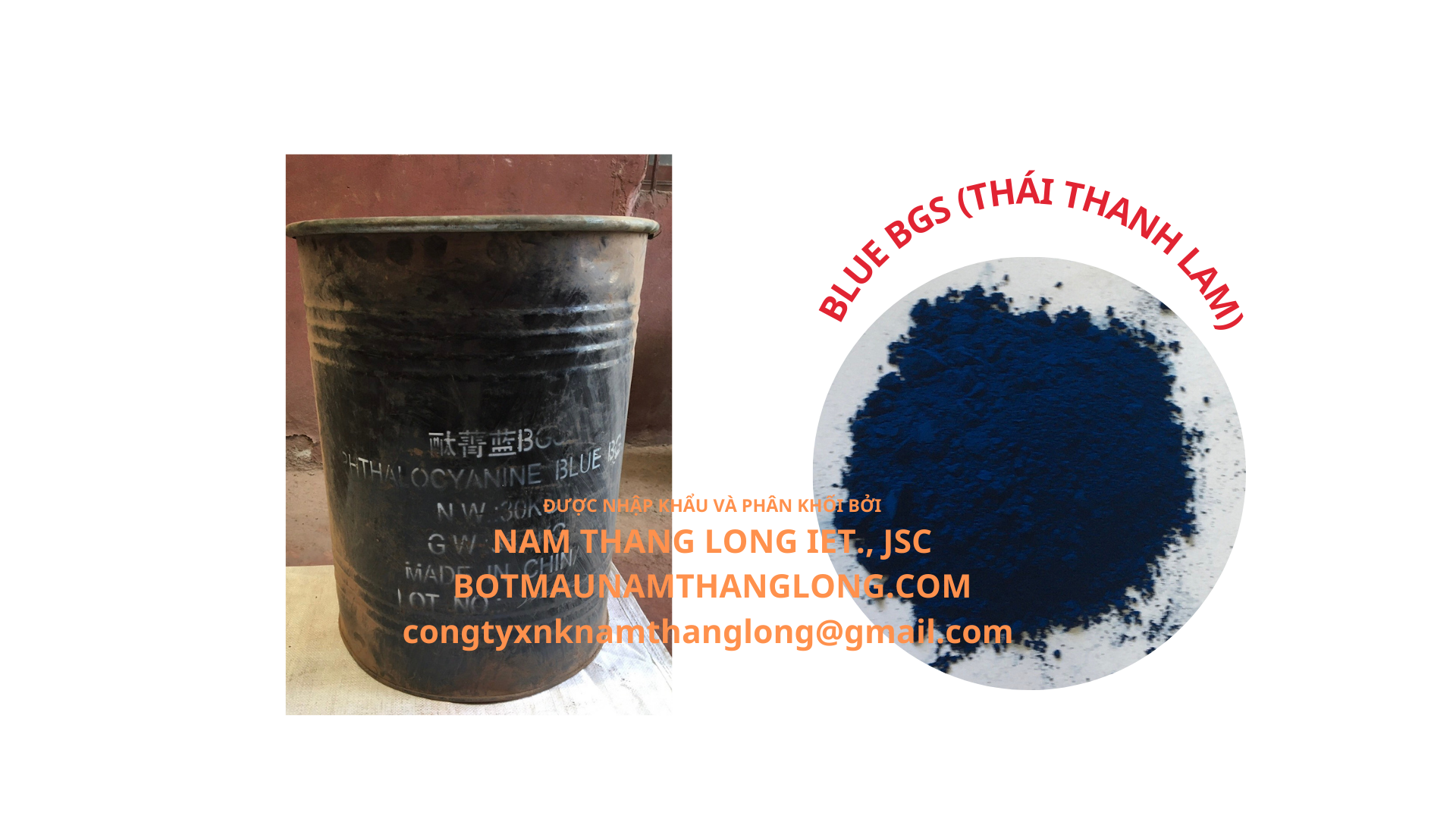 Blue BGS Thái Thanh Lam - Bột Màu Nam Thăng Long - Công Ty Cổ Phần Thương Mại Xuất Nhập Khẩu Nam Thăng Long