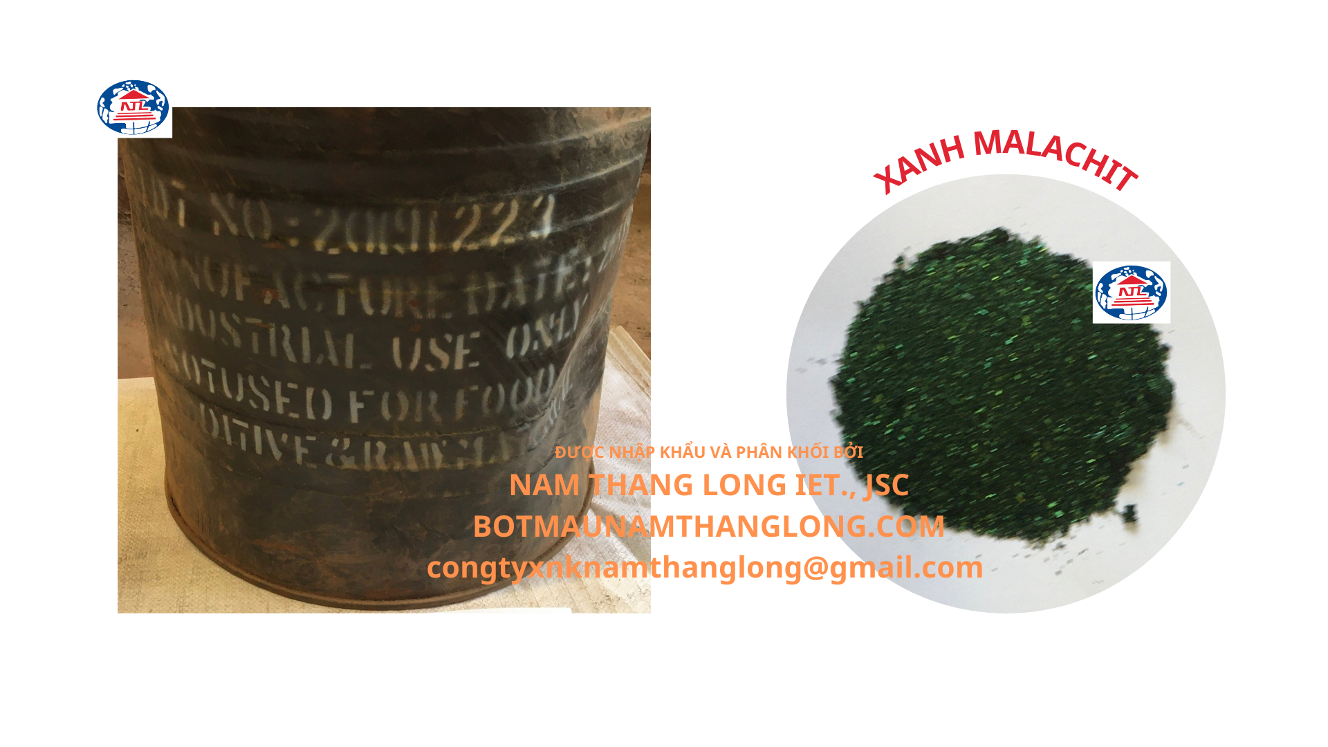 Xanh Malachit - Bột Màu Nam Thăng Long - Công Ty Cổ Phần Thương Mại Xuất Nhập Khẩu Nam Thăng Long