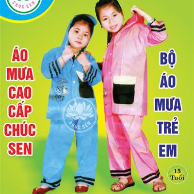 Bộ áo mưa trẻ em - Áo Mưa Chúc Sen - Công Ty TNHH MTV SX Và TM Chúc Sen