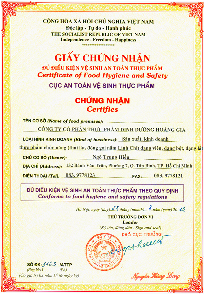 An toàn vệ sinh thực phẩm