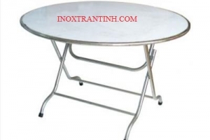 Bàn inox tròn xếp