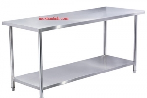 Bàn sơ chế 2 tầng mặt