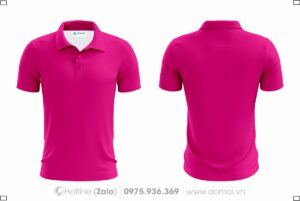 Đồng phục áo thun cổ bẻ hồng sen - Đồng Phục Bảo Hộ Lao Động Hoàng Ngọc Hưng - Công Ty TNHH Đầu Tư Thương Mại Hoàng Ngọc Hưng