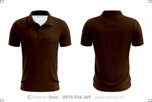 Đồng phục áo thun cổ bẻ nâu - Đồng Phục Bảo Hộ Lao Động Hoàng Ngọc Hưng - Công Ty TNHH Đầu Tư Thương Mại Hoàng Ngọc Hưng