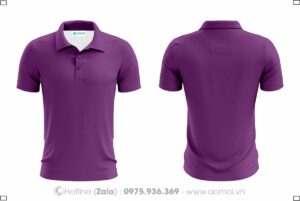 Đồng phục áo thun cổ bẻ tím huệ - Đồng Phục Bảo Hộ Lao Động Hoàng Ngọc Hưng - Công Ty TNHH Đầu Tư Thương Mại Hoàng Ngọc Hưng