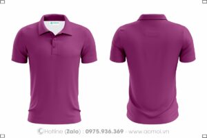 Đồng phục áo thun cổ bẻ tím - Đồng Phục Bảo Hộ Lao Động Hoàng Ngọc Hưng - Công Ty TNHH Đầu Tư Thương Mại Hoàng Ngọc Hưng