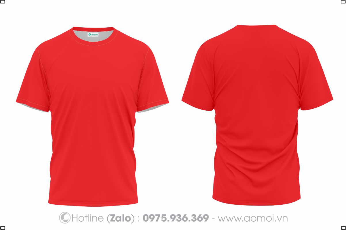 Đồng phục áo thun cổ tròn đỏ - Đồng Phục Bảo Hộ Lao Động Hoàng Ngọc Hưng - Công Ty TNHH Đầu Tư Thương Mại Hoàng Ngọc Hưng