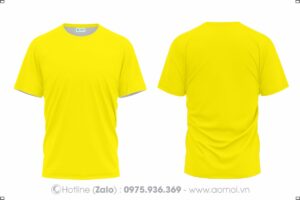 Đồng phục áo thun cổ tròn vàng - Đồng Phục Bảo Hộ Lao Động Hoàng Ngọc Hưng - Công Ty TNHH Đầu Tư Thương Mại Hoàng Ngọc Hưng