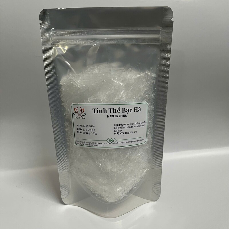 Tinh thể bạc hà - Nguyên Liệu Mỹ Phẩm Green QA - Công Ty TNHH Green QA Việt Nam