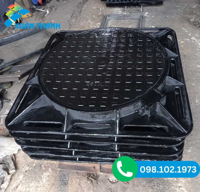 Nắp hố ga khung âm nắp tròn