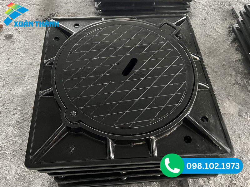 Nắp hố ga nhựa Composite khung âm
