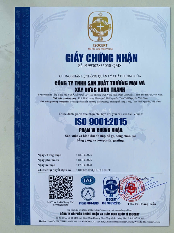Chứng nhận ISO 9001:2015