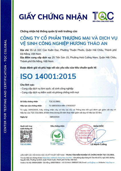  - HTA Group - Công Ty Cổ Phần Thương Mại Và Dịch Vụ Vệ Sinh Công Nghiệp Hương Thảo An