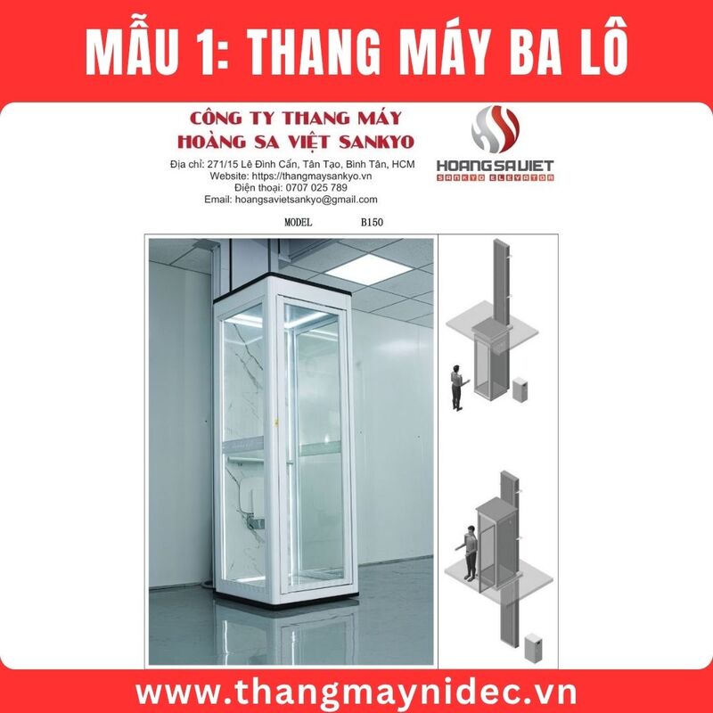 Thang máy Balo - Thang Máy Gia Đình Hoàng Sa Việt - Công Ty TNHH Đầu Tư Và Phát Triển Hoàng Sa Việt