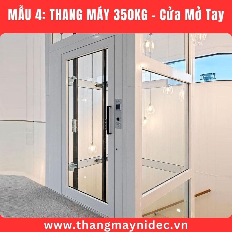 Thang máy 350kg cửa mở tay - Thang Máy Gia Đình Hoàng Sa Việt - Công Ty TNHH Đầu Tư Và Phát Triển Hoàng Sa Việt