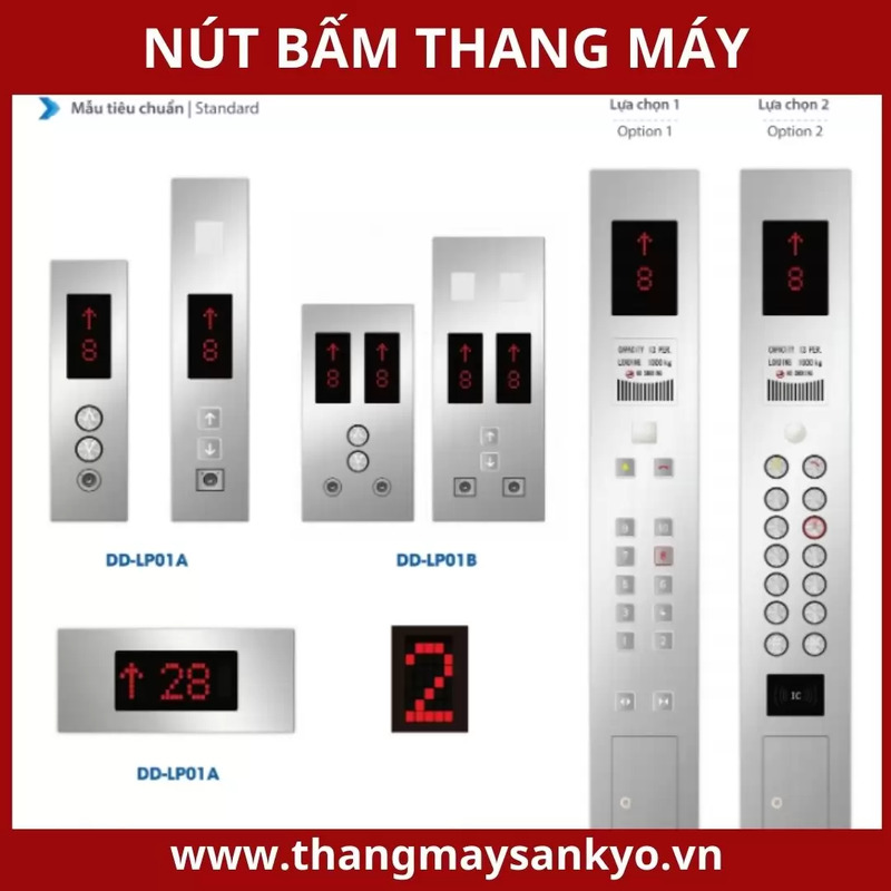 Nút bấm thang máy - Thang Máy Gia Đình Hoàng Sa Việt - Công Ty TNHH Đầu Tư Và Phát Triển Hoàng Sa Việt