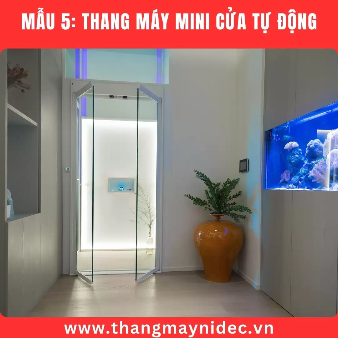 Thang máy mini cửa tự động - Thang Máy Gia Đình Hoàng Sa Việt - Công Ty TNHH Đầu Tư Và Phát Triển Hoàng Sa Việt