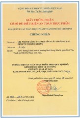 Giấy chứng nhận cơ sở đủ điều khiện an toàn thực phẩm