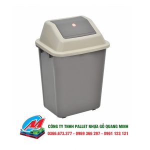 Thùng rác nhựa 45 lít nắp lật - Pallet Quang Minh - Công Ty TNHH Pallet Nhựa - Gỗ Quang Minh