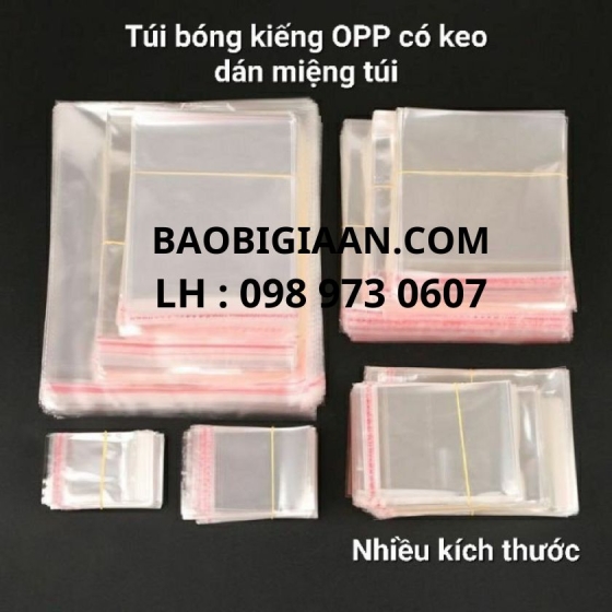 Túi opp bóng kiếng kích thước nhỏ - In Ấn Bao Bì Gia Ân -  Công ty TNHH Sản Xuất In ấn Bao Bì Gia Ân