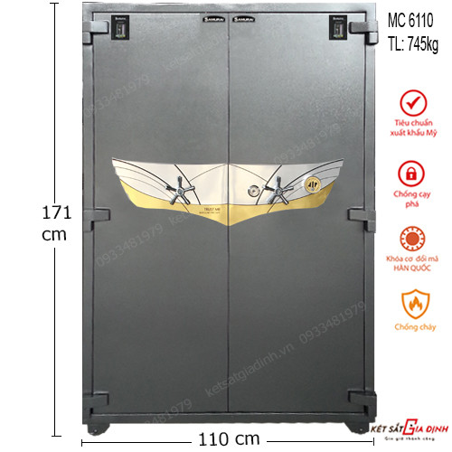 Két sắt hai cửa Samurai MC6115
