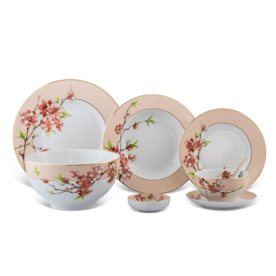Bộ đồ ăn 23 sản phẩm - Camellia - hoa Đào