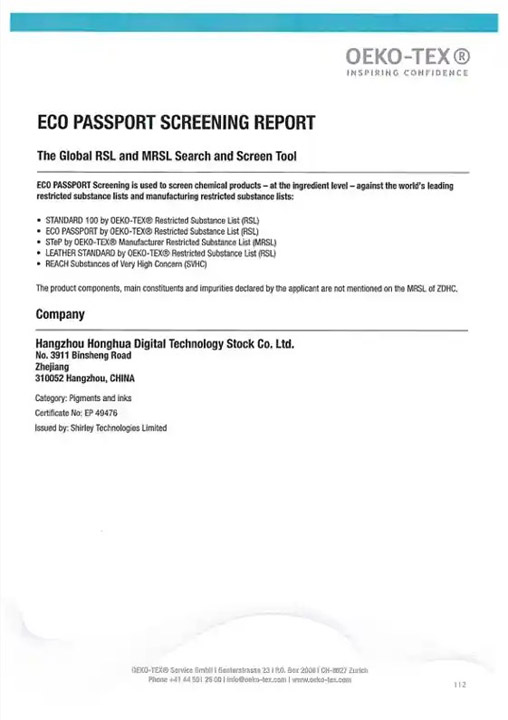 Chứng chỉ OEKO TEX - In Chuyển Nhiệt Phan Trần  - Công Ty TNHH In ấn May Mặc Phan Trần