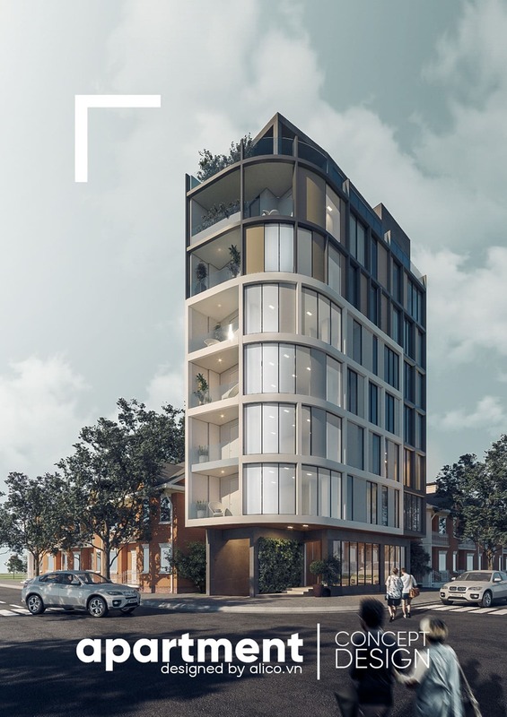 Chung cư hiện đại 7 tầng - Xây Dựng ALICO - Công Ty Cổ Phần Tư Vấn Thiết Kế Và Xây Dựng ALICO