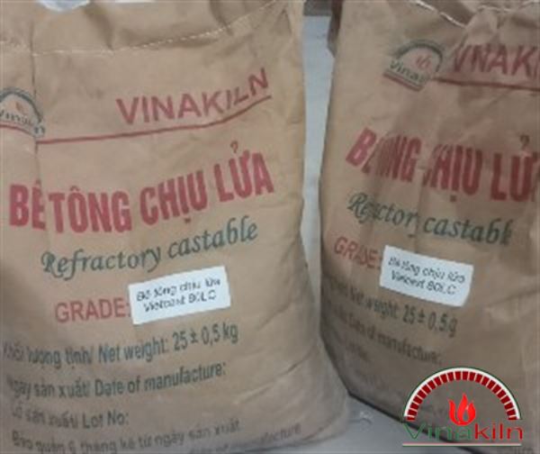 Bê tông chịu lửa Vietcast 80LC - Vật Liệu Chịu Lửa Vinakiln - Công Ty Cổ Phần Lò Công Nghiệp Việt Nam