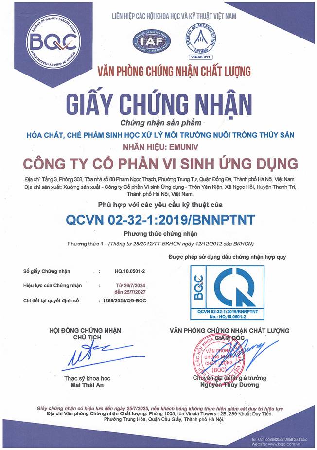  - Vi Sinh ứng Dụng - Công Ty Cổ Phần Vi Sinh ứng Dụng