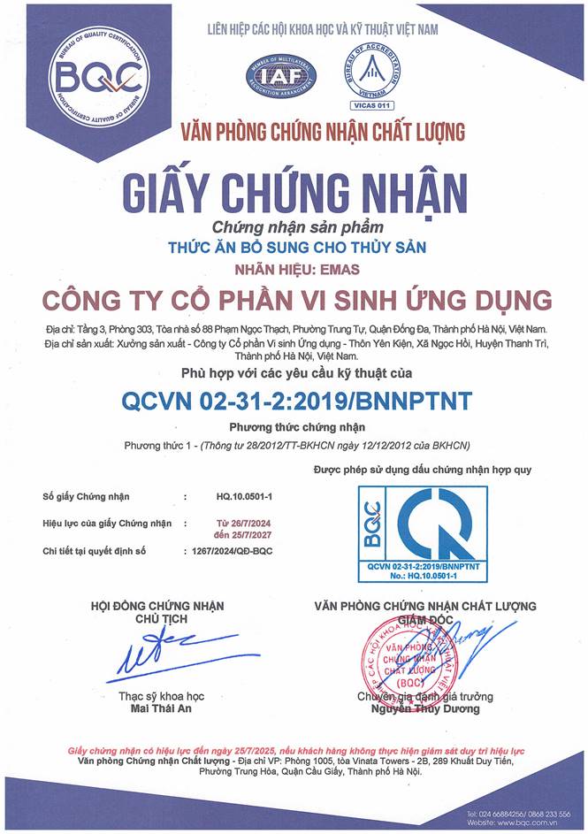  - Vi Sinh ứng Dụng - Công Ty Cổ Phần Vi Sinh ứng Dụng